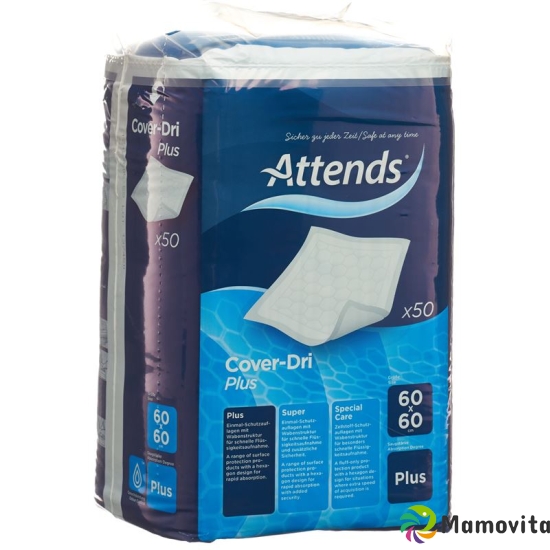 Attends Cover Dri Unterl Plus 60x60cm Beutel 50 Stück buy online