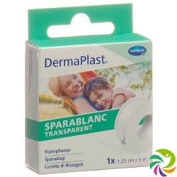 Dermaplast Sparablanc Transparent 1.25cmx5m White