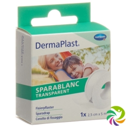 Dermaplast Sparablanc Transparent 2.5cmx5m White