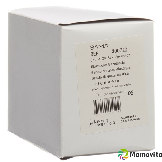 Sama Elastische Gazebinde 4mx10cm Weiss Offen 20 Stück buy online