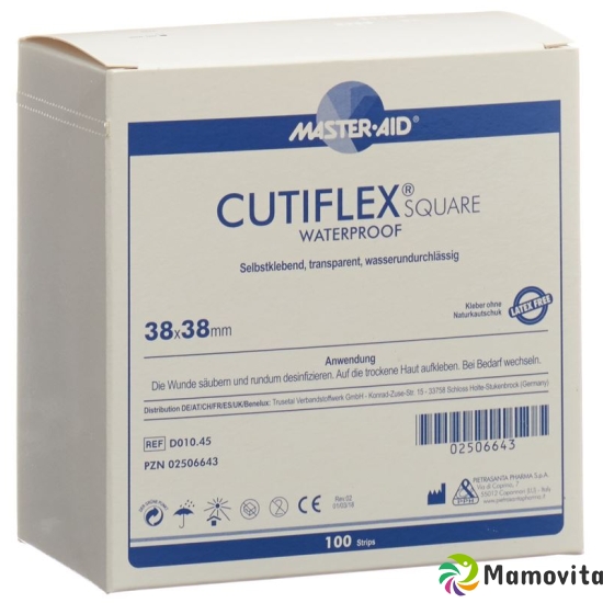 Cutiflex Square Folienpflaster 38x38mm 100 Stück buy online