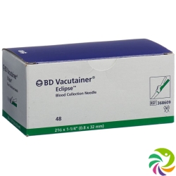 Vacutainer Eclipse Kanüle 21g 0.8x32mm Grün 48 Stück