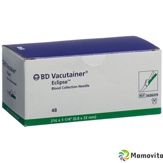 Vacutainer Eclipse Kanüle 21g 0.8x32mm Grün 48 Stück buy online