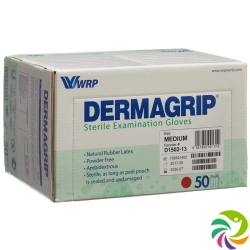 Dermagrip Examination Gloves Latex M Sterile 50 pairs