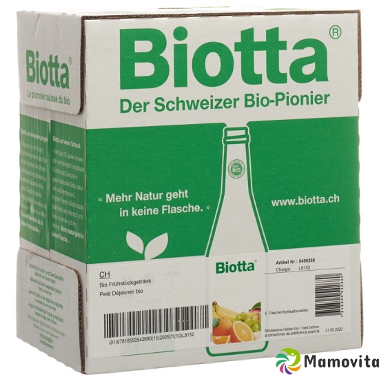 Biotta Bio Frühstück 6 Flaschen 5dl buy online