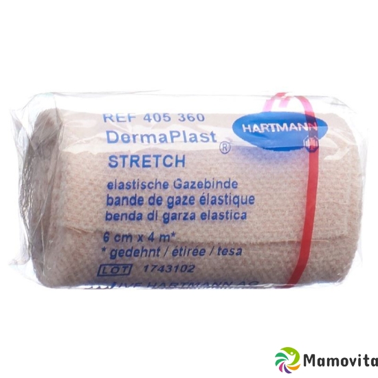 Dermaplast Stretch Gazebinde Hautfarbig 6cmx4m buy online