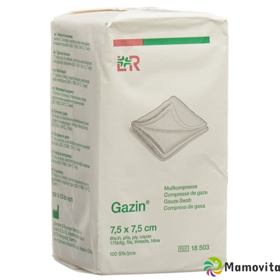 Gazin Faltkompressen 7.5x7.5cm 8-fach Unsteril 100 Stück buy online