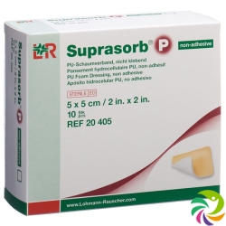 Suprasorb P Schaumverband 5x5cm non Adhesiv 10 Stück