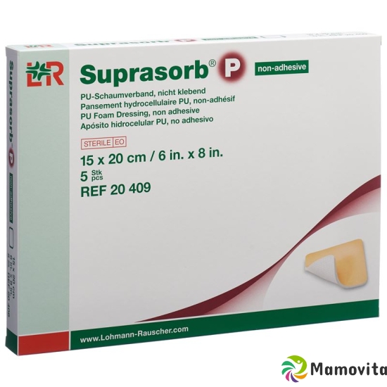 Suprasorb P Schaumverband 15x20cm nicht klebend 5 Stück buy online