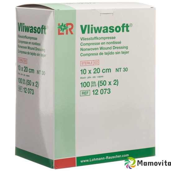 Vliwasoft Nw Kompresse 10x20cm 6-fach Steril 50x 2 Stück buy online