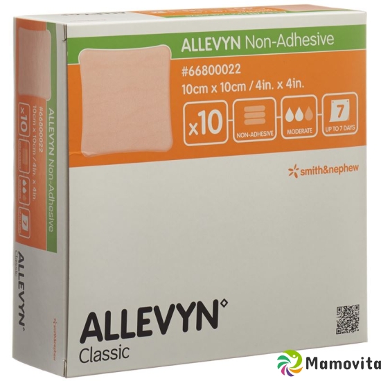 Allevyn Non Adhesive Wundkompressen 10cmx10cm 10 Stück buy online