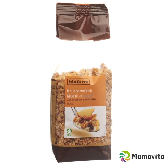 Biofarm Früchte Knusper Müesli Knospe Beutel 500g buy online