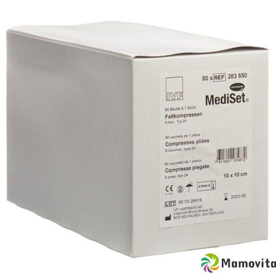 MediSet Faltkompressen Typ 24 8-fach 10x10cm 80 Stück buy online