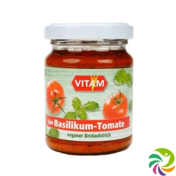 Vitam Aufstrich Basilikum Tomate Bio Glas 100g