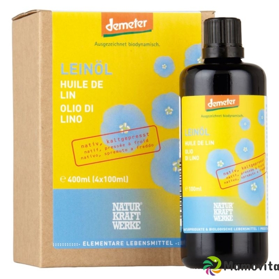 Naturkraftwerke Speise Leinöl Dem 4x 100ml buy online