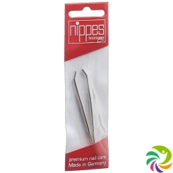 Nippes tweezers 8cm curved nickel-plated