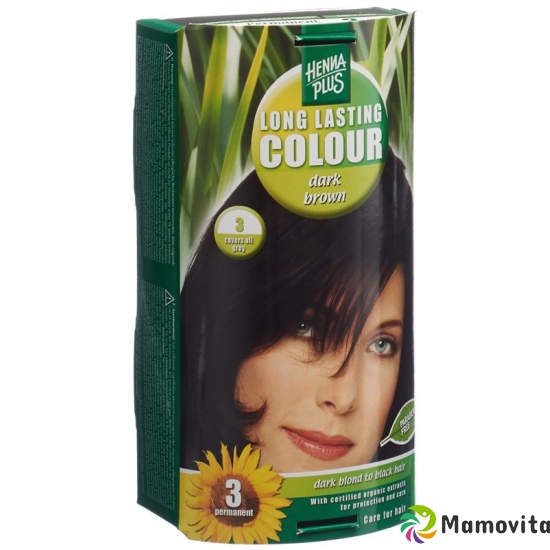 Henna Plus Long Last Color 3 Dark Brown buy online