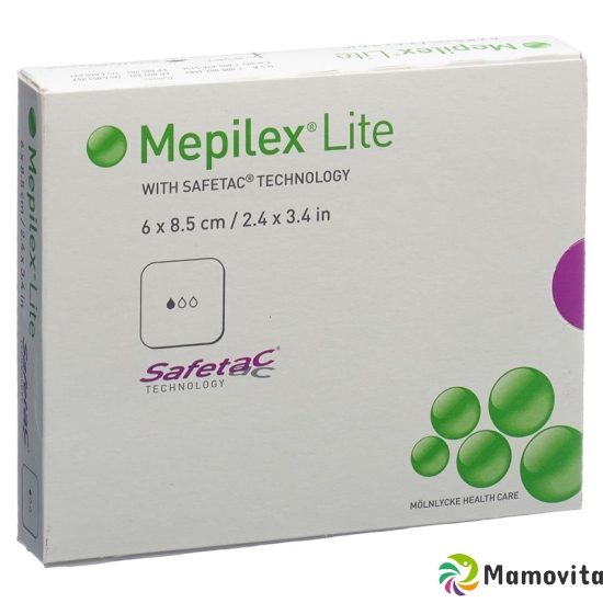 Mepilex Lite Absorptionsverb 6x8.5cm Silik 5 Stück buy online