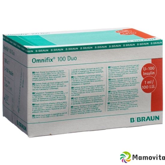 Omnifix Insulin 1ml Duo mit Kanüle G26 100 Stück buy online