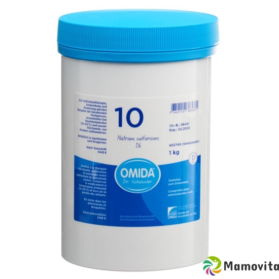 Omida Schüssler No10 Nat Sulf Tabletten D 6 1000g buy online