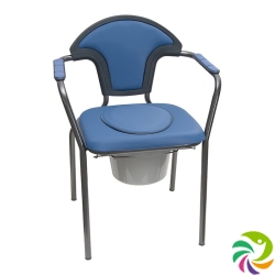 Sahag Toilet Chair Fully Upholstered Blue