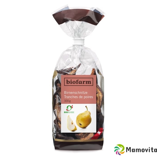 Biofarm Birnenschnitze Knospe Beutel 100g buy online