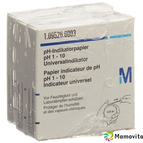 Merck Universal Indikator Papier Rolle pH 1-10 3 Stück buy online