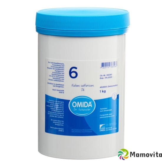 Omida Schüssler No6 Kal Sulf Tabletten D 6 1000g buy online