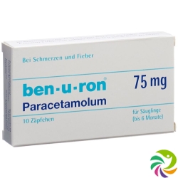 Ben-u-ron Zäpfchen 75mg Bebe Bis 6 Monate 10 Stück