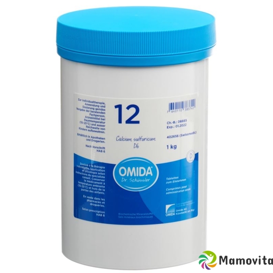 Omida Schüssler No12 Cal Sulf Tabletten D 6 1000g buy online