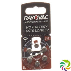 Rayovac Batterie Hörgerät 1.4V V312 6 Stück