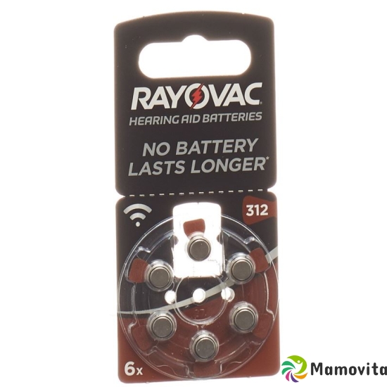 Rayovac Batterie Hörgerät 1.4V V312 6 Stück buy online