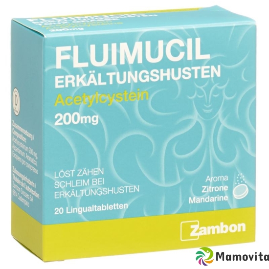 Fluimucil Erkältungshusten Lingual Tabletten 200mg 20 Stück buy online