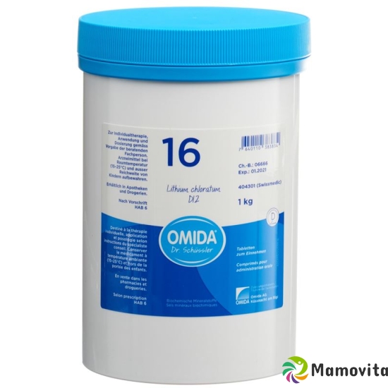 Omida Schüssler No16 Lithi Chlor Tabletten D 12 1000g buy online