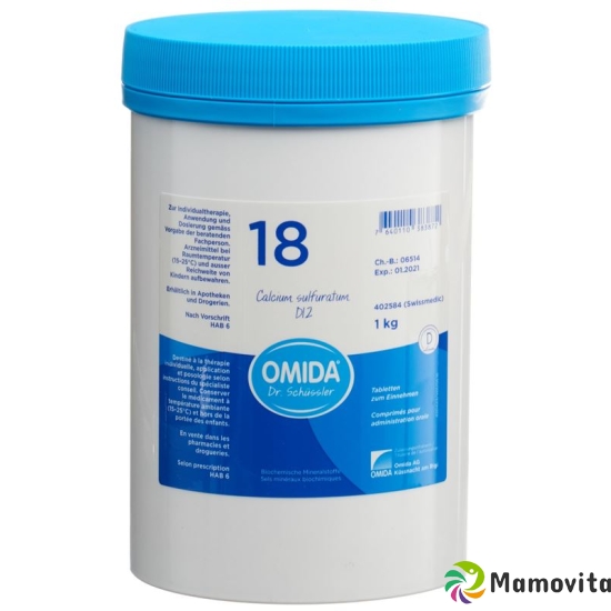 Omida Schüssler No18 Calc Sulf Tabletten D 12 1000g buy online