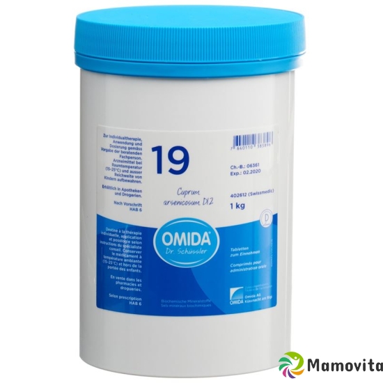 Omida Schüssler No19 Cupr Arsen Tabletten D 12 1000g buy online