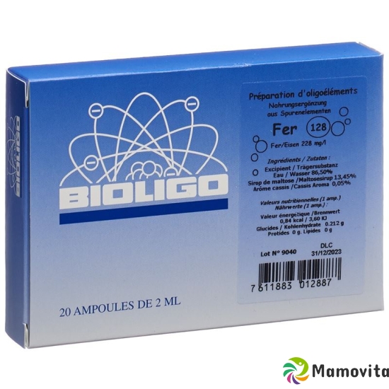 Bioligo Fer Lösung 20 Ampullen 2ml buy online