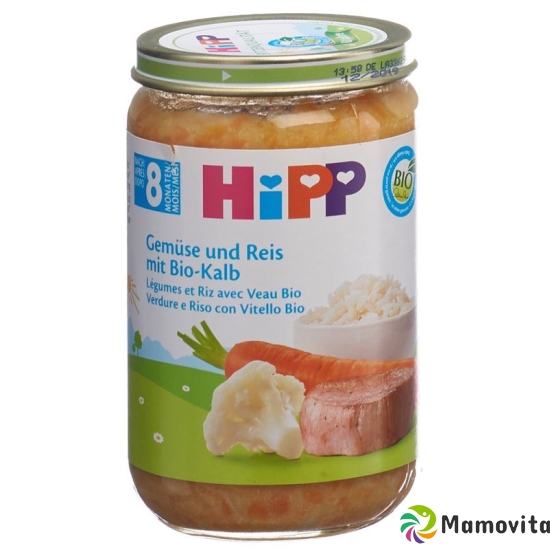 Hipp Gemüse U Reis M Kalbfleisch 8m Bio Glas 220 buy online