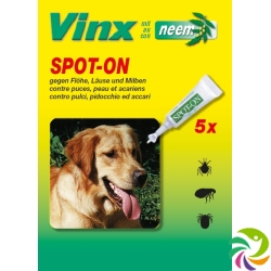 Vinx Bio Spot On Tropfen mit Neem Hund 5x 1ml