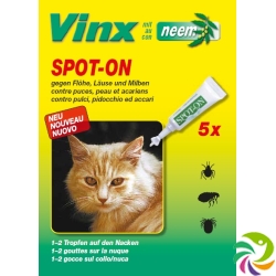 Vinx Bio Spot On Tropfen mit Neem Katze 5x 1ml