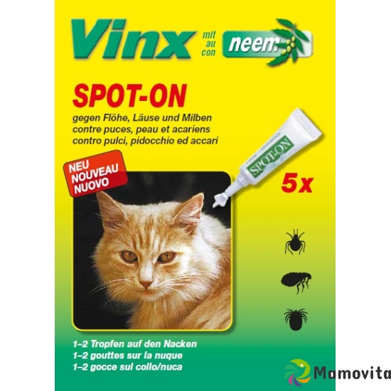 Vinx Bio Spot On Tropfen mit Neem Katze 5x 1ml buy online