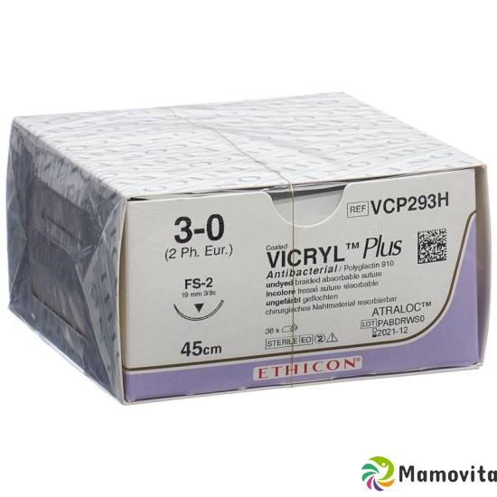 Vicryl Plus 45cm Ungefaerbt 3-0 Fs-2 36 Stück buy online