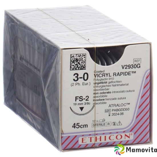 Vicryl Rapid 45cm Ungefaerbt 3-0 Fs-2 12 Stück buy online