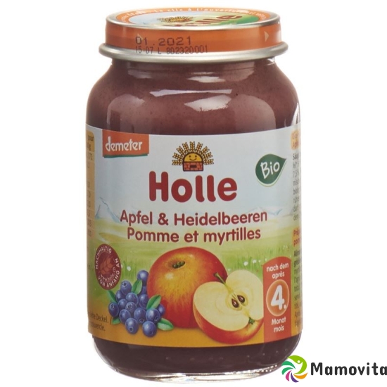 Holle Apple & Blueberries from the 4 month Organic 190g buy online