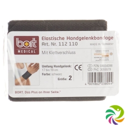 Bort Handgelenkbandage Velcro 8cm -22cm Grösse 3 Schwarz