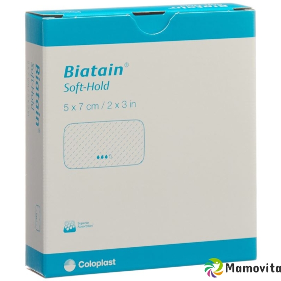 Biatain Soft Hold Schaumverband 5x7cm 5 Stück buy online