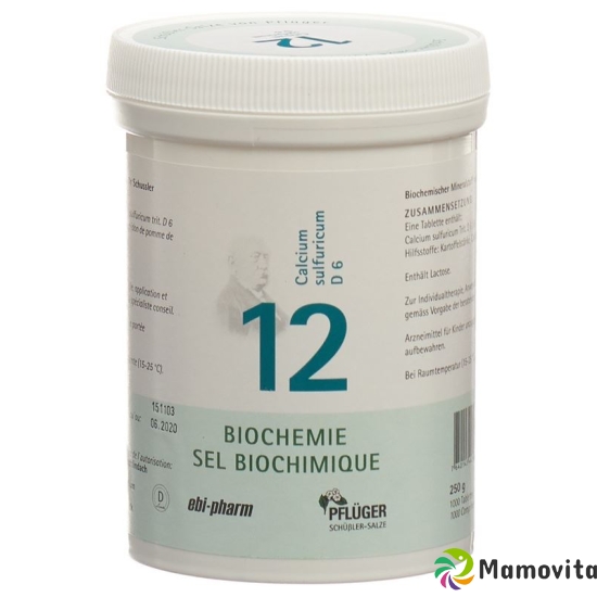 Pflueger Schüssler Nr. 12 Calc Sulf Tabletten D 6 250g buy online