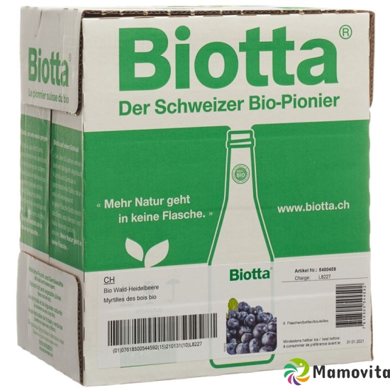 Biotta Bio Wald-Heidelbeere 6 Flasche 5dl buy online