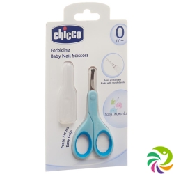 Chicco baby scissors with protective cap light blue