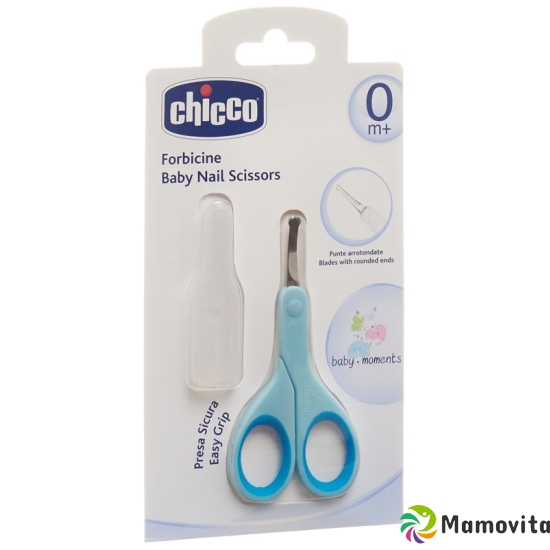 Chicco baby scissors with protective cap light blue buy online